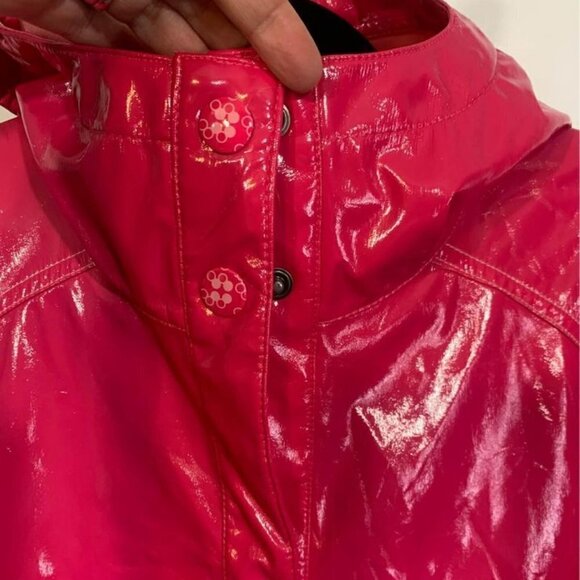 COLUMBIA girls hot pink raincoat. Hooded. Pockets. Size 10/12. New condition. - Picture 7 of 10